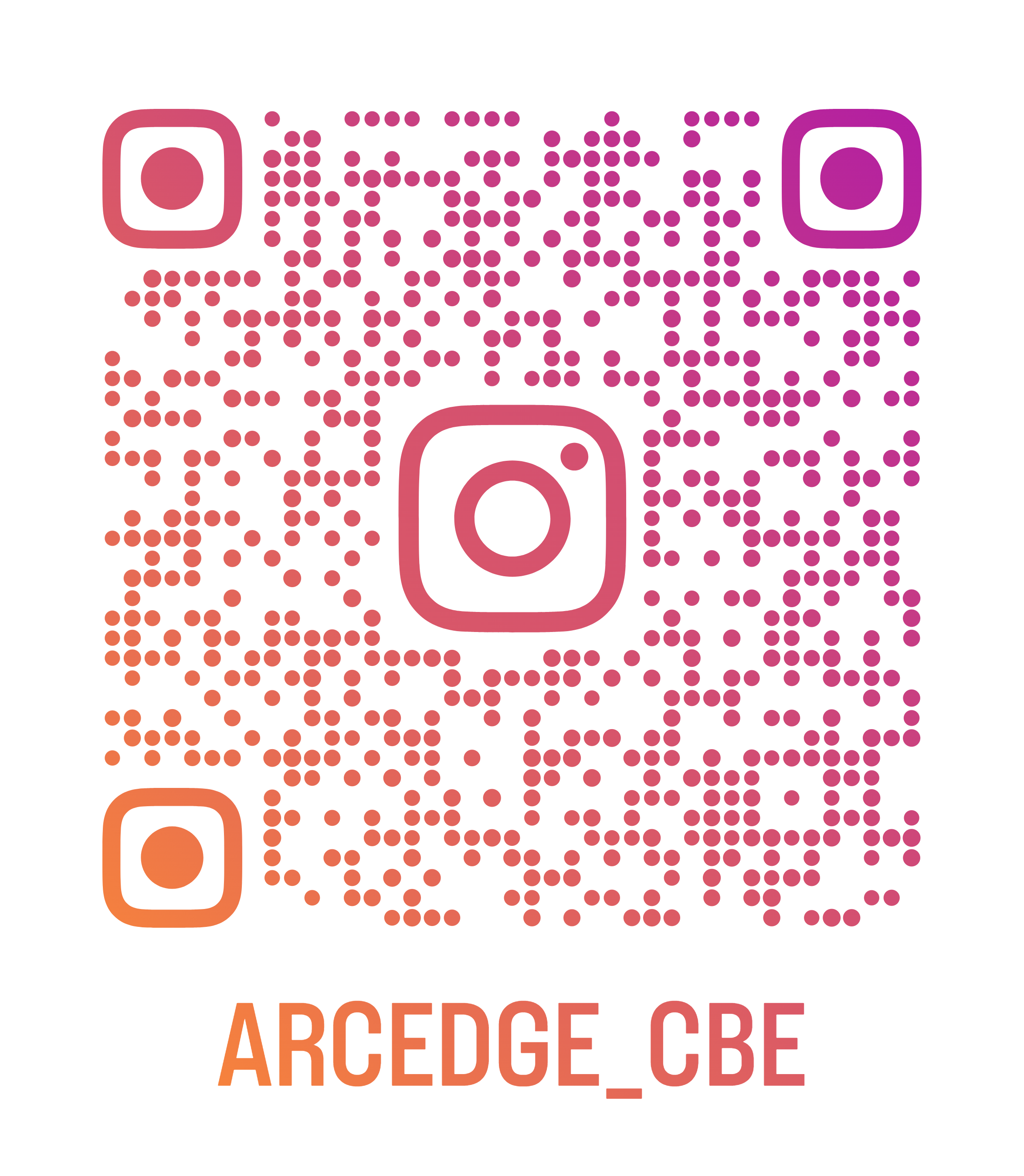 Scan to follow ARCEDGE on Instagram